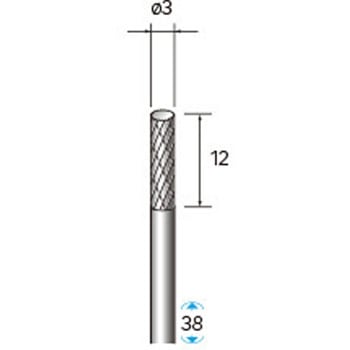 チタン合金用超硬カッター (軸径3mm) NSK(ナカニシ)