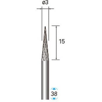 チタン合金用超硬カッター (軸径3mm) NSK(ナカニシ)