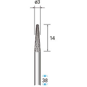 チタン合金用超硬カッター (軸径3mm) NSK(ナカニシ)