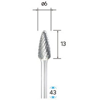 クロスチップブレーカー超硬カッター (軸径3mm) - NSK(ナカニシ)