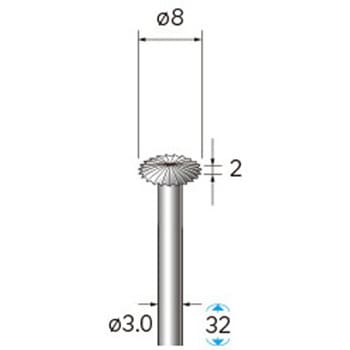 ハイスピード鋼カッター (軸径3mm) NSK(ナカニシ)
