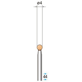 軸付砥石 (軸径3mm WA 球型 赤) - NSK(ナカニシ)