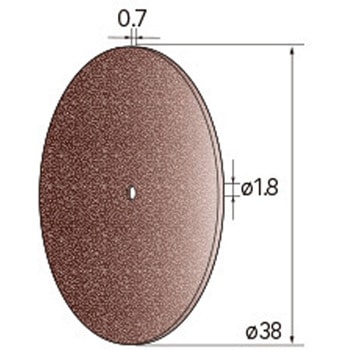 切断砥石ディスク 高硬度金属用 (中心穴径1．8mm・3mm WA) - NSK(ナカニシ)