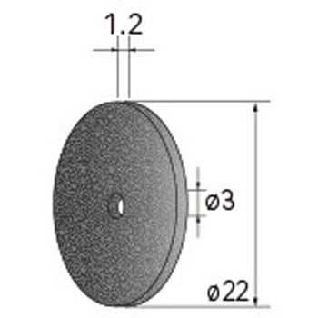 切断砥石ディスク (中心穴径1．8mm・3mm・6mm WA) NSK(ナカニシ)