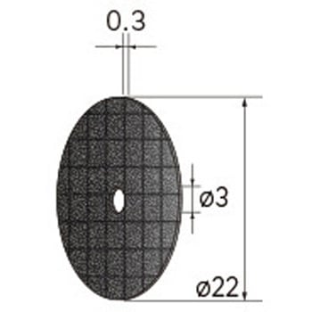 切断砥石ディスク ガラス強化繊維入 (中心穴径1．8mm・3mm) NSK(ナカニシ)