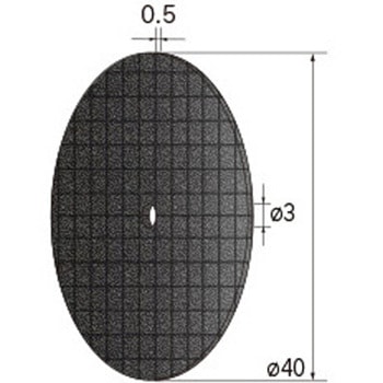 切断砥石ディスク ガラス強化繊維入 (中心穴径1．8mm・3mm) NSK(ナカニシ)
