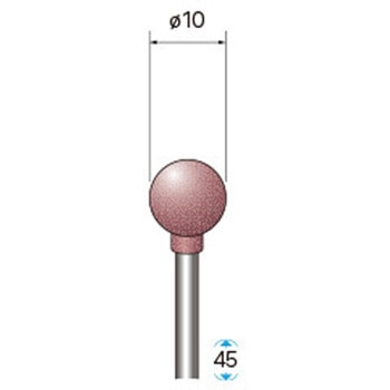 ゴム砥石 ハイパワーポリッシャー (軸径3mm 球型) - NSK(ナカニシ)