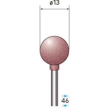 ゴム砥石 ハイパワーポリッシャー (軸径3mm 球型) - NSK(ナカニシ)