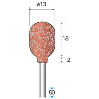 ゴム砥石 ハイパワーポリッシャー (軸径3mm 円筒先丸型) - NSK(ナカニシ)