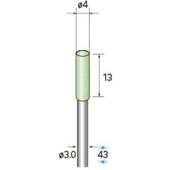 ゴム砥石 ダイヤモンドハイパワーポリッシャー (軸径3mm 円筒型) - NSK(ナカニシ)