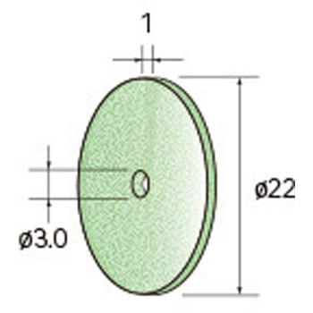 ダイヤモンドホイールゴム砥石 (中心穴径3mm) NSK(ナカニシ)