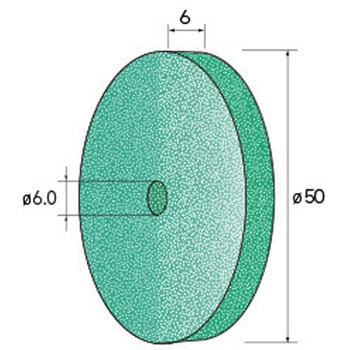 ハイパワーホイールゴム砥石 (中心穴径6mm) - NSK(ナカニシ)