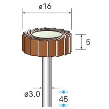 アラウンドフラップサンダー (軸径3mm・6mm) NSK(ナカニシ)