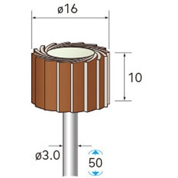 アラウンドフラップサンダー (軸径3mm・6mm) NSK(ナカニシ)