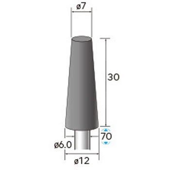 セミロングコーンサンダー専用ホルダー (軸径6mm) NSK(ナカニシ)