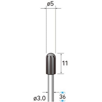 キャップサンダー専用ホルダー (軸径3mm・6mm 円筒先丸型) - NSK(ナカニシ)