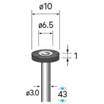 動物毛ブラシ ホイール型 (軸径3mm) NSK(ナカニシ)