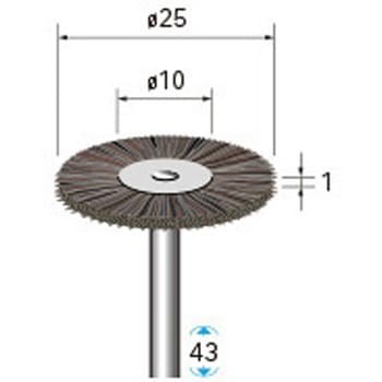 動物毛ブラシ ホイール型 (軸径3mm) NSK(ナカニシ)
