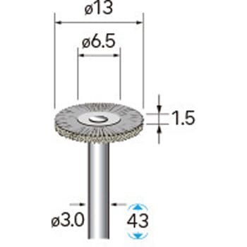 ワイヤーブラシ ホイール型 (軸径3mm) NSK(ナカニシ)