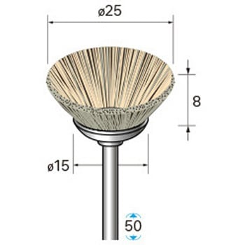 耐熱 ナイロンブラシ (軸径3mm) NSK(ナカニシ)
