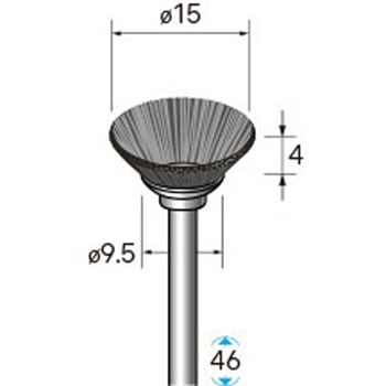 帯電防止 ナイロンブラシ (軸径3mm) - NSK(ナカニシ)