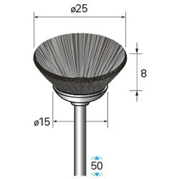 帯電防止 ナイロンブラシ (軸径3mm) - NSK(ナカニシ)