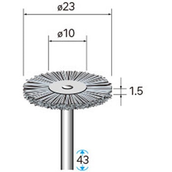 砥粒入りナイロンブラシ (軸径3mm) NSK(ナカニシ)