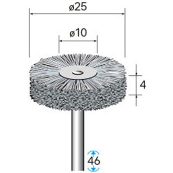 砥粒入りナイロンブラシ (軸径3mm) NSK(ナカニシ)