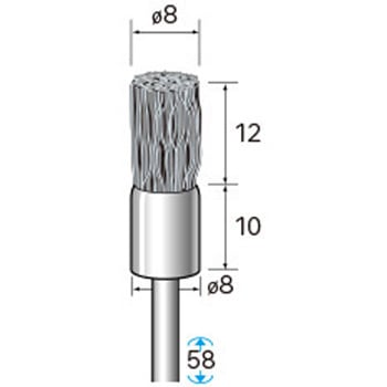 砥粒入りナイロンブラシ (軸径3mm) NSK(ナカニシ)