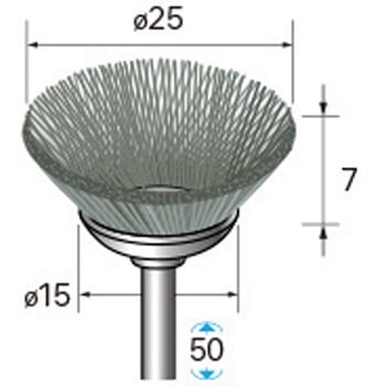 砥粒入りナイロンブラシ (軸径3mm) NSK(ナカニシ)