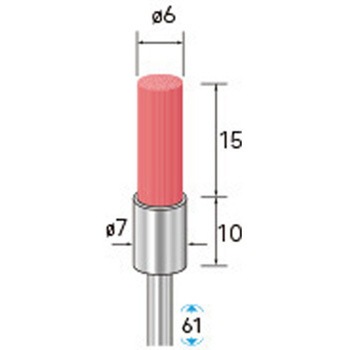セラミックファイバーブラシ エンド型(軸径3mm) NSK(ナカニシ)