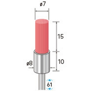 セラミックファイバーブラシ エンド型(軸径3mm) NSK(ナカニシ)