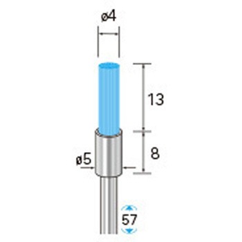 セラミックファイバーブラシ エンド型(軸径3mm) NSK(ナカニシ)