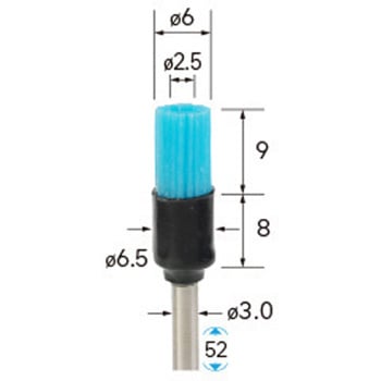 セラミックファイバーブラシ カップ型 (軸径3mm) NSK(ナカニシ)
