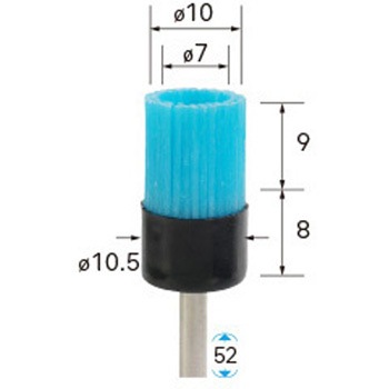 セラミックファイバーブラシ カップ型 (軸径3mm) NSK(ナカニシ)