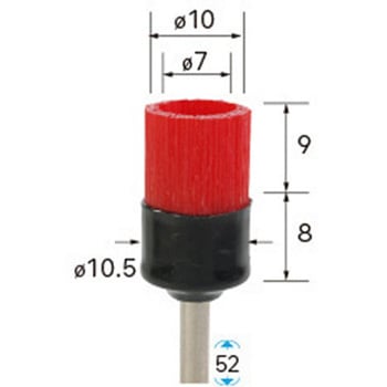 セラミックファイバーブラシ カップ型 (軸径3mm) NSK(ナカニシ)