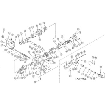 部品 エアオーガドリル TAA400、TAA-400L 東空販売