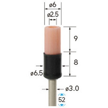 セラミックファイバーブラシ カップ型 (軸径3mm) NSK(ナカニシ)