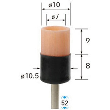 セラミックファイバーブラシ カップ型 (軸径3mm) NSK(ナカニシ)