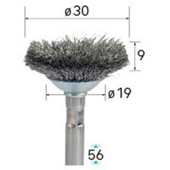 軸付べベルブラシ (軸径6mm) NSK(ナカニシ)