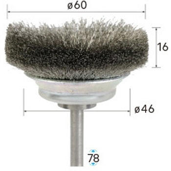 軸付べベルブラシ (軸径6mm) NSK(ナカニシ)