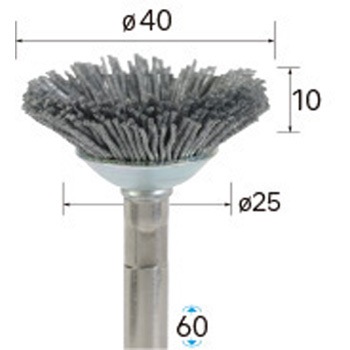 軸付べベルブラシ (軸径6mm) NSK(ナカニシ)