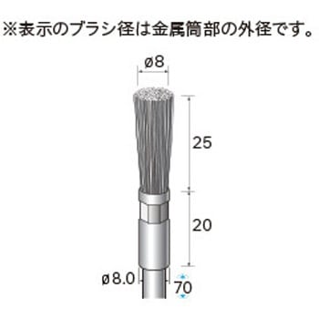 軸付筒型ブラシ (軸径6mm) NSK(ナカニシ)
