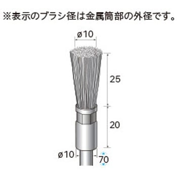 軸付筒型ブラシ (軸径6mm) NSK(ナカニシ)