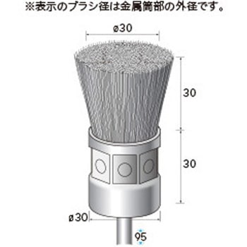 軸付筒型ブラシ (軸径6mm) NSK(ナカニシ)