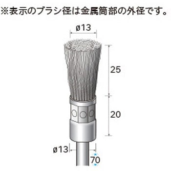 軸付筒型ブラシ (軸径6mm) NSK(ナカニシ)