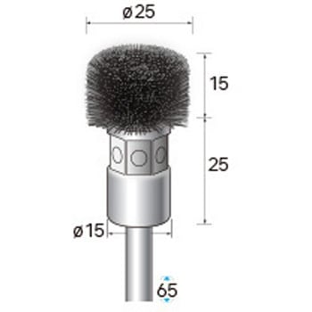 軸付角型ブラシ (軸径6mm) NSK(ナカニシ)