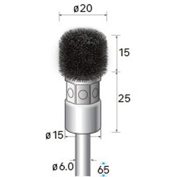 軸付角型ブラシ (軸径6mm) NSK(ナカニシ)