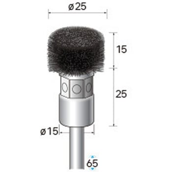 軸付角型ブラシ (軸径6mm) NSK(ナカニシ)