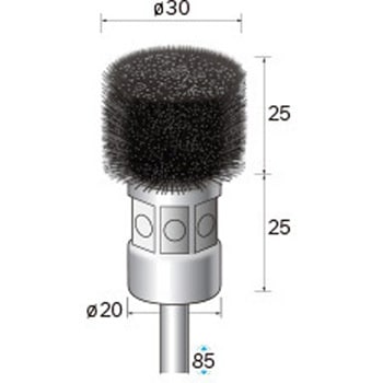 軸付角型ブラシ (軸径6mm) NSK(ナカニシ)